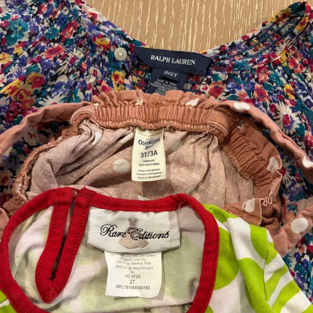 Girls 2T 3T Clothing Lot Ralph Lauren OshKosh Rare Editions Christmas Boutique